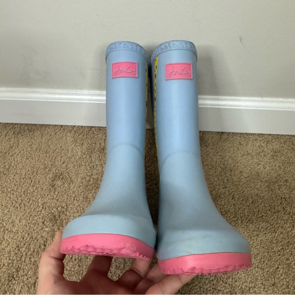 Joules Giraffe Light Blue Rain Boot size US 4 - Picture 4 of 14